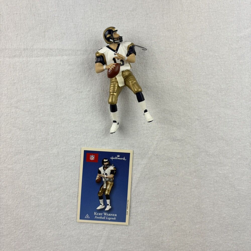 Vintage Kurt Warner St Louis Rams NFL Christmas Ornament Hallmark 2002